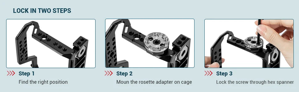 SmallRig Arri Standard Rosette Bolt-On Mount (M6 Thread) for Rosette Side Handle Monitor Holder Attach 2804