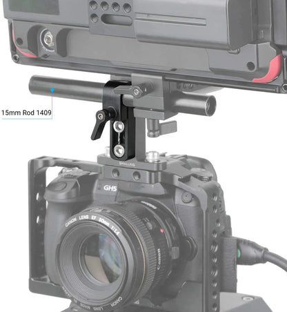SmallRig Single 15mm Rail Clamp Mount Rod Clamp with Long Hole on Plate / Cage / Handle for Rod Extension - 1549