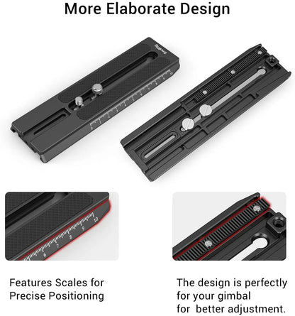 SmallRig Extended Quick Release Plate for DJI RS 2 /RS 3/RS 3 Pro& Ronin-S Clamp Quick Instal System 3031B