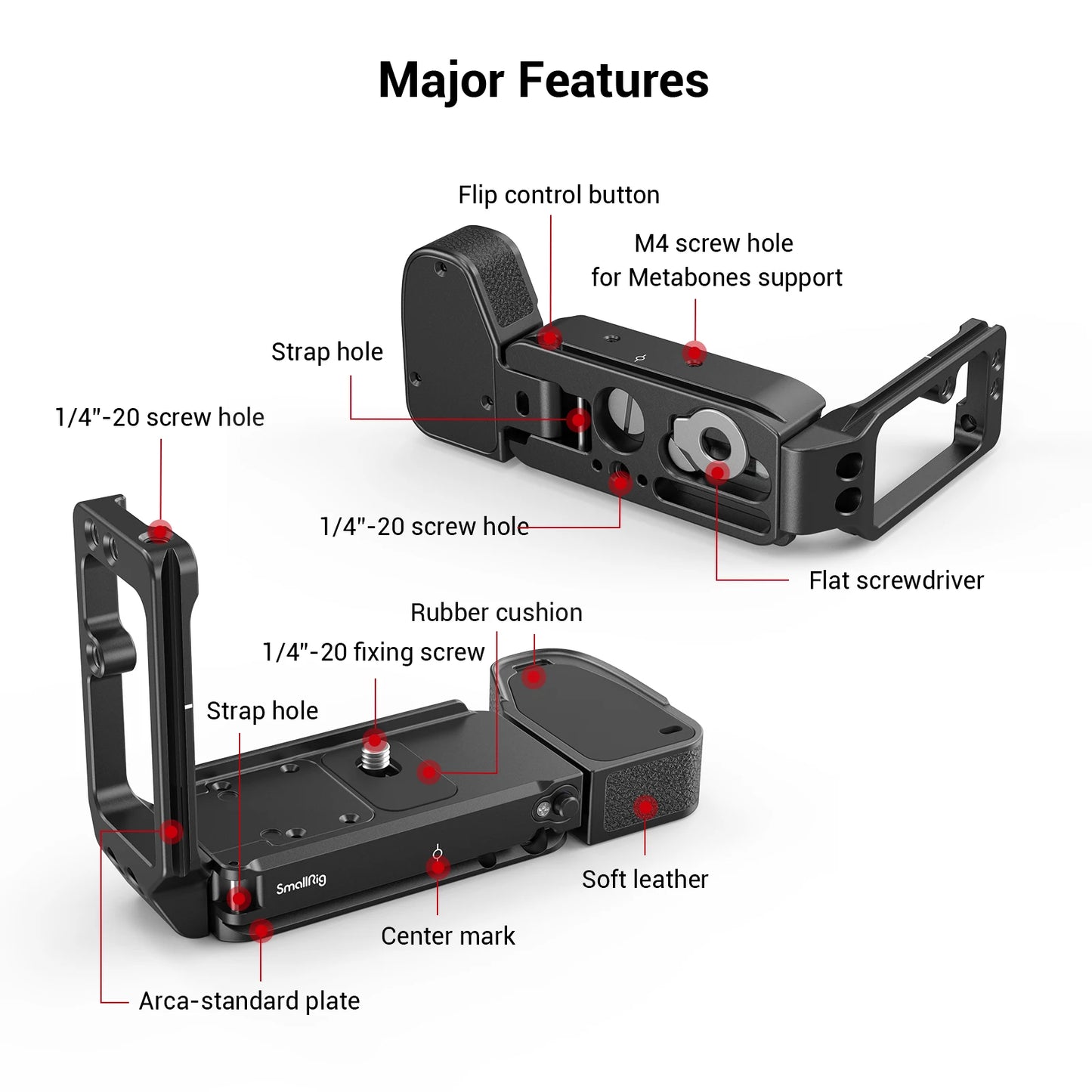 SmallRig A73 L Plate for Sony A7M3 A7R3 L-Bracket for Sony A7III / A7RIII / A9 Feature With Quick Release Arca Style Plate 2122