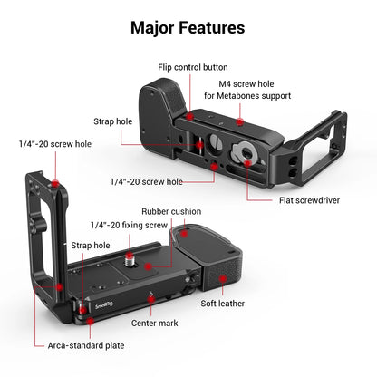 SmallRig A73 L Plate for Sony A7M3 A7R3 L-Bracket for Sony A7III / A7RIII / A9 Feature With Quick Release Arca Style Plate 2122
