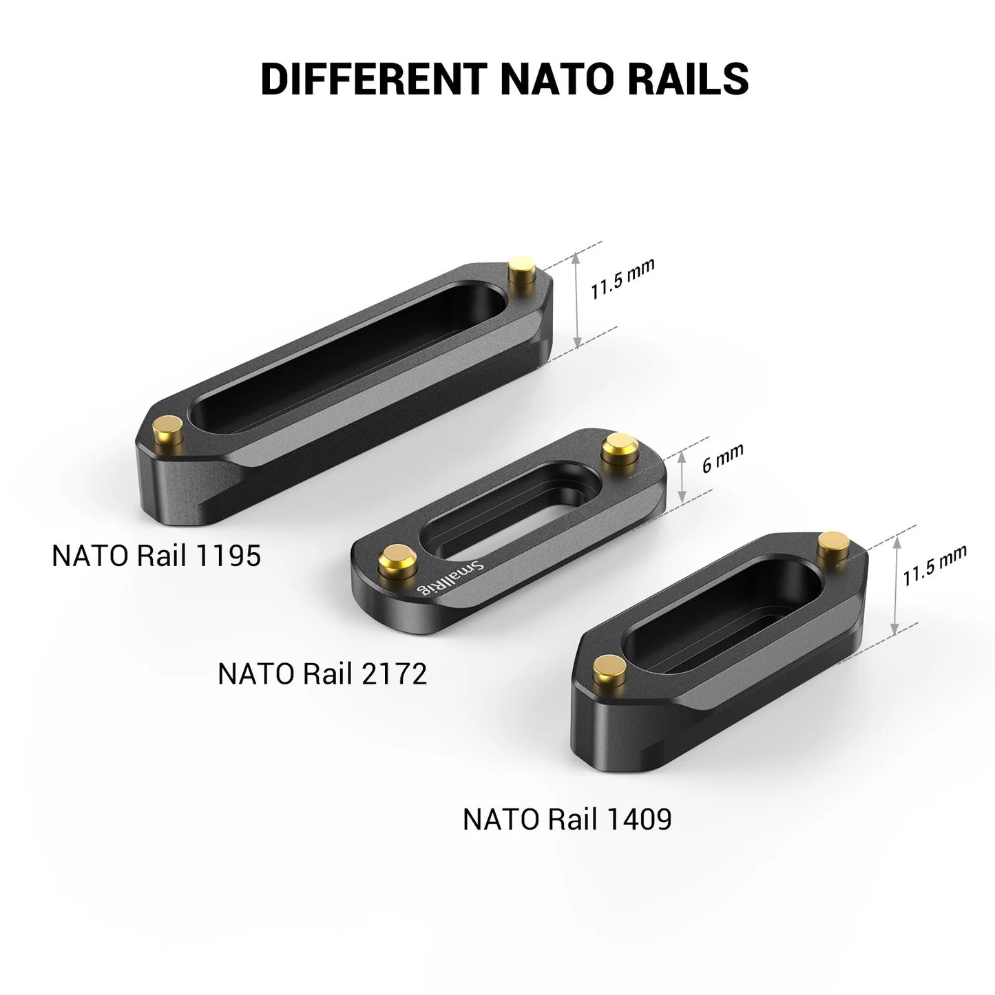 SmallRig DSLR Camera Rig Mini Quick Release NATO Rail (48mm) For Nato Handle EVF mount attach 2172B