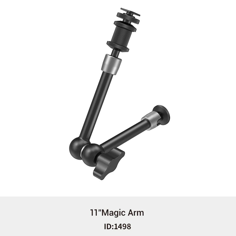 SmallRig Camera 5.5 inches Articulating Arm EVF Mount Microphone Mount Universal 1/4" to 1/4" Aluminum Magic Arm Camera 2065