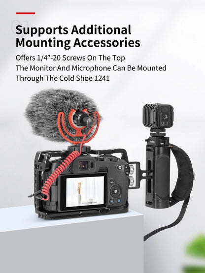 SmallRig Mini Camera Side Handle ARRI Locating / NATO Handgrip 1/4”-20 Screws Mount for Mirrorless Digital Camera DSLR Camera