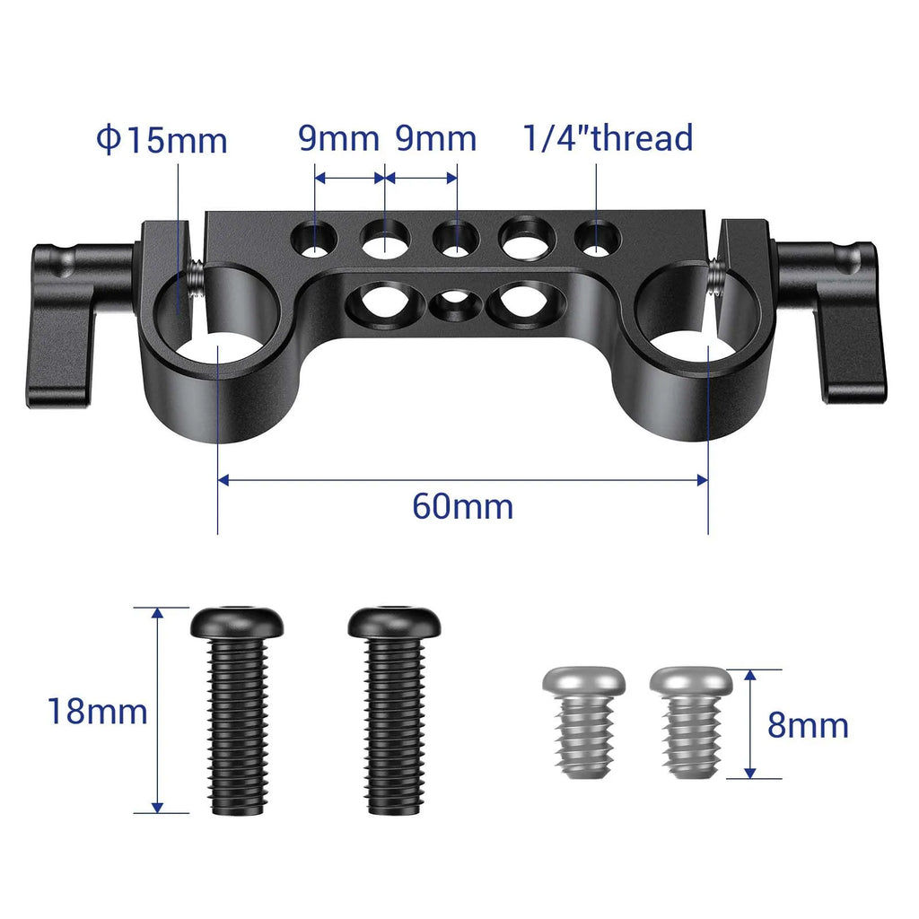 SmallRig 1PCS / 2PCS Lightweight Dual 15mm LWS Rod Clamp Railblock For Camera 15mm Rail Support System For Follow Focus 2061