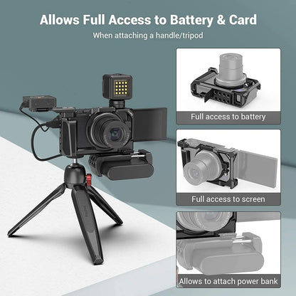 SmallRig Camera Cage for Sony ZV1 Camera Vlogging Camera Rig Light Weight Can attach with Tripod for Vlog Video 2938