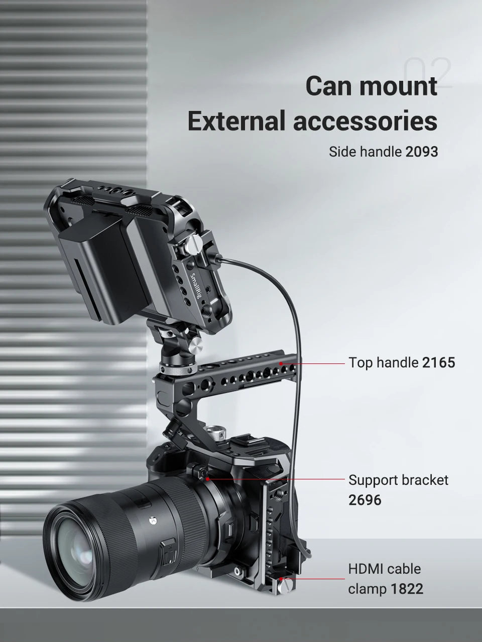 SmallRig Camera Cage for Canon EOS R with Cold Shoe Mount Thread Holes for Magic Arm Microphone Attach 2803