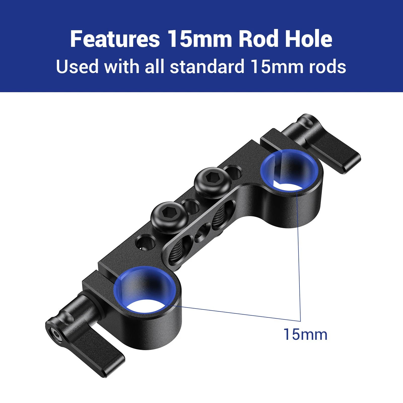 SmallRig 1PCS / 2PCS Lightweight Dual 15mm LWS Rod Clamp Railblock For Camera 15mm Rail Support System For Follow Focus 2061
