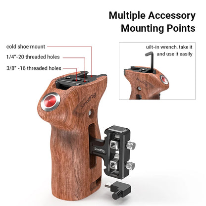 SmallRig Threaded Side Handle with Record Start/Stop Remote Trigger For SONY 3323