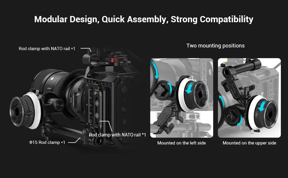 SmallRig Professional Mini Accessory Kit Include Mini Matte Box And Mini Follow Focu