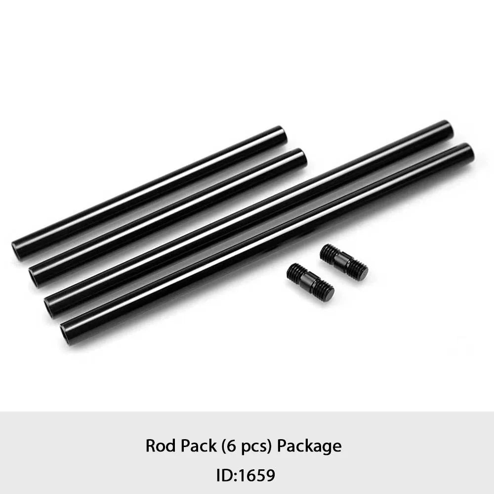 SmallRig 15mm With M12 Thread Black Aluminum Alloy Rods Combination For DSLR Camera Universal Accessories (6 pcs) 1659
