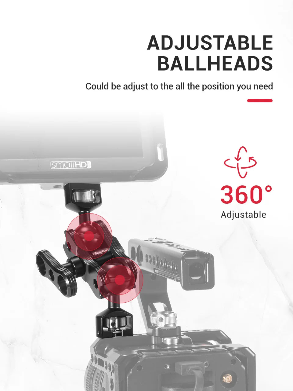 SmallRig Articulating Arm with Dual Ball Heads (1/4”-20 screw)