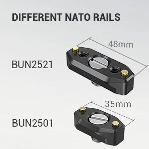 SmallRig DSLR Camer Quick Release Rig NATO Rail with ARRI Locating Screw 48mm/35mm for Microphone Monitor DIY Attachment 2521B