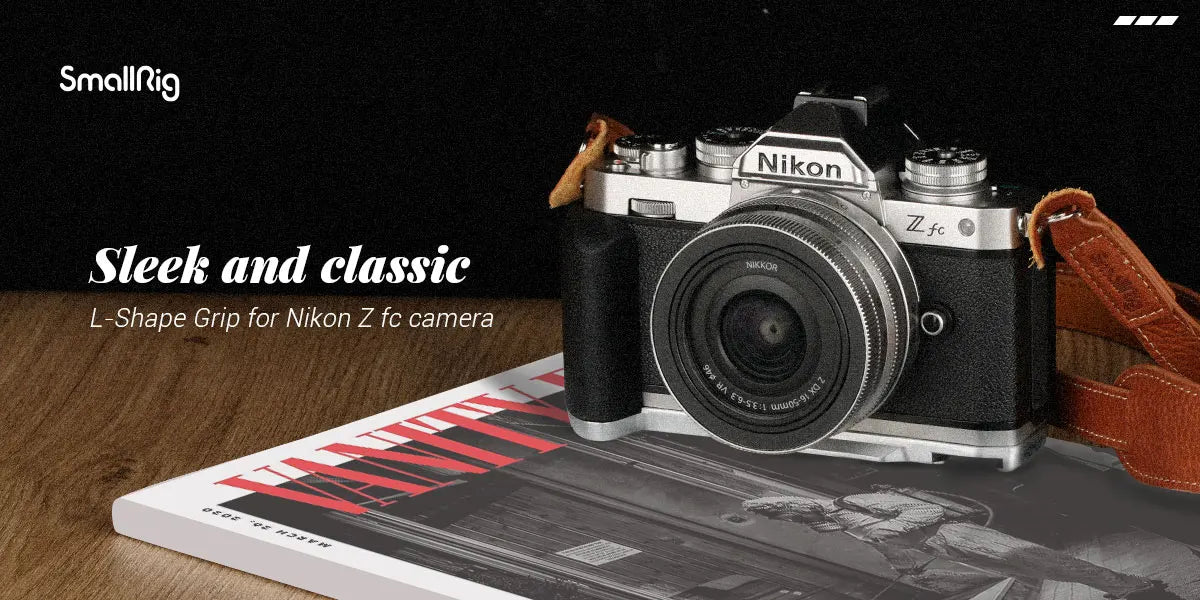 SmallRig L Shape Camera Cage Rig Grip For Nikon Z FC Camera 1/4 Threaded Hole Side Handle Camera Shoulder Strap Accessories 3480