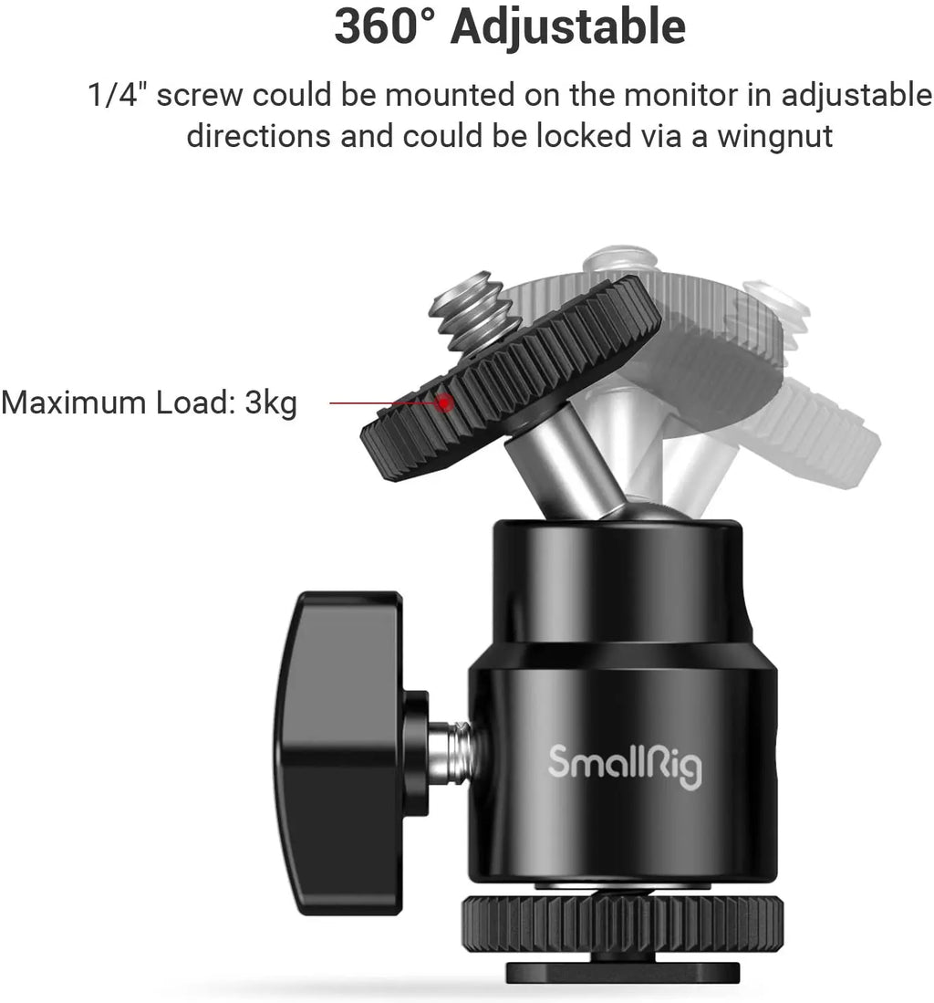 SmallRig LCD Monitor Shoe Adapter with 1/4" Screw