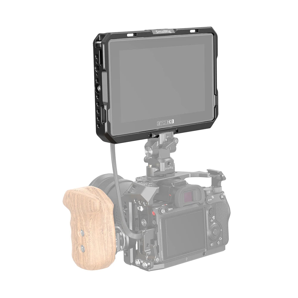 SmallRig Cage with Sun Hood for SmallHD 702 Touch Monitor  Cage Kit for SmallHD Indie 7 CMS2684