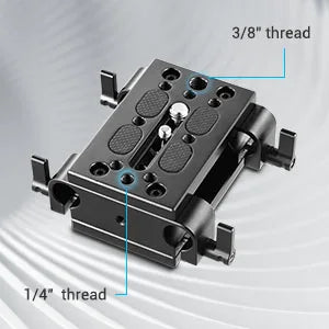 SmallRig Camera Mounting Plate Tripod Monopod Mounting Plate with 15mm Rod Clamp Railblock for Rod Support / Dslr Rig Cage-1798