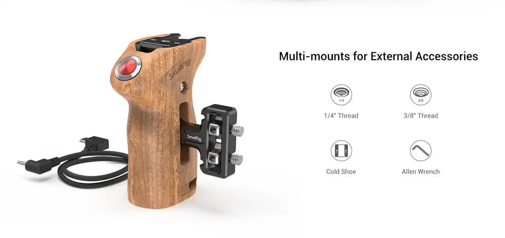 SmallRig Camera Cage Side Handle Featuring 1/4"Thread Holes With Remote Trigger For Panasonic Mirrorless Cameras 2934