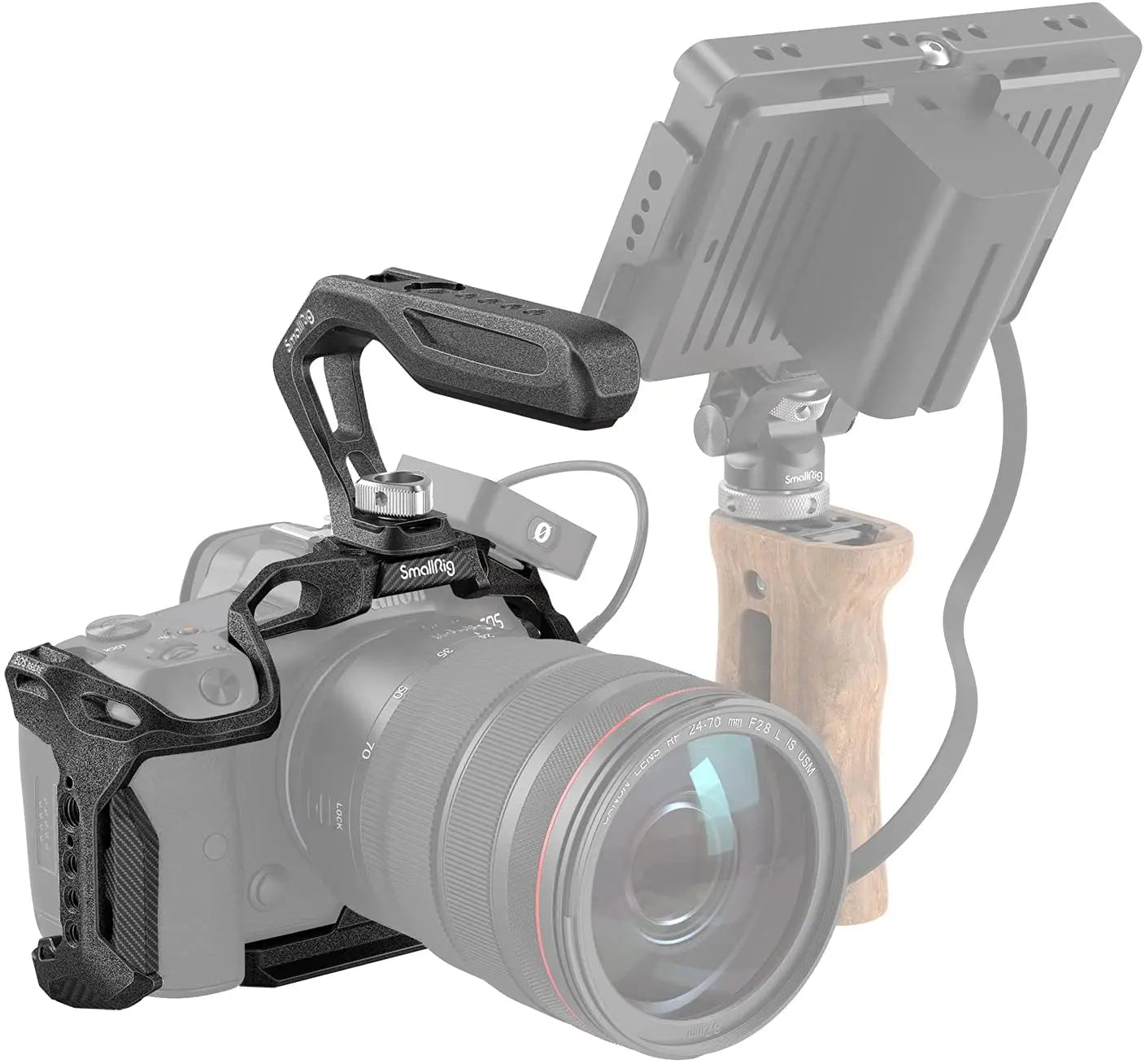 SmallRig Black Mamba Camera Cage with cable clamp and Top Handle Kit for Canon EOS R5 & R6 & R5 C Camera 3233/3234