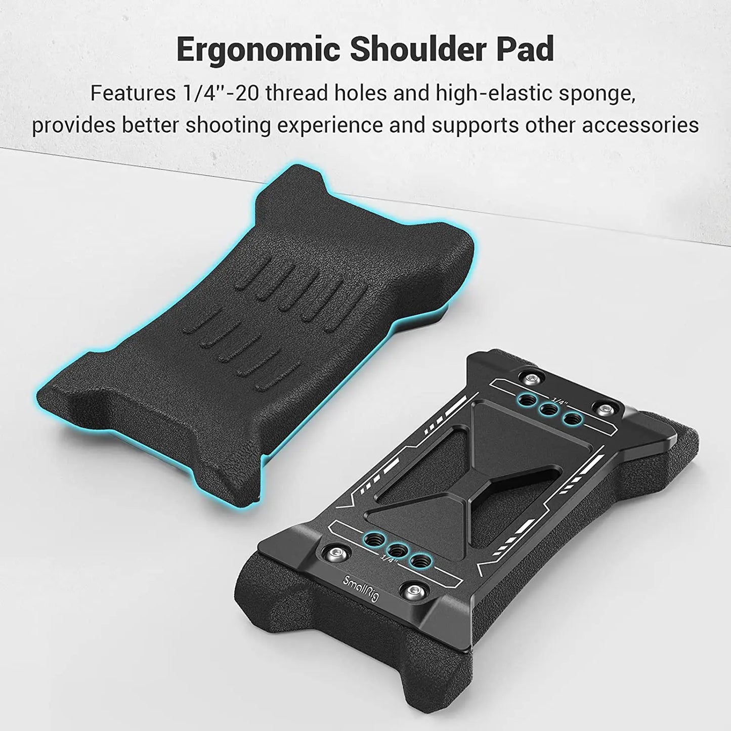 SmallRig Universal Basic Shoulder Kit for shoulder shooting mode Multiple 1/4-20 threaded holes to mount other accessories 2896C