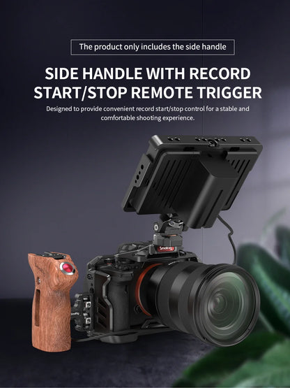 SmallRig Threaded Side Handle with Record Start/Stop Remote Trigger For SONY 3323