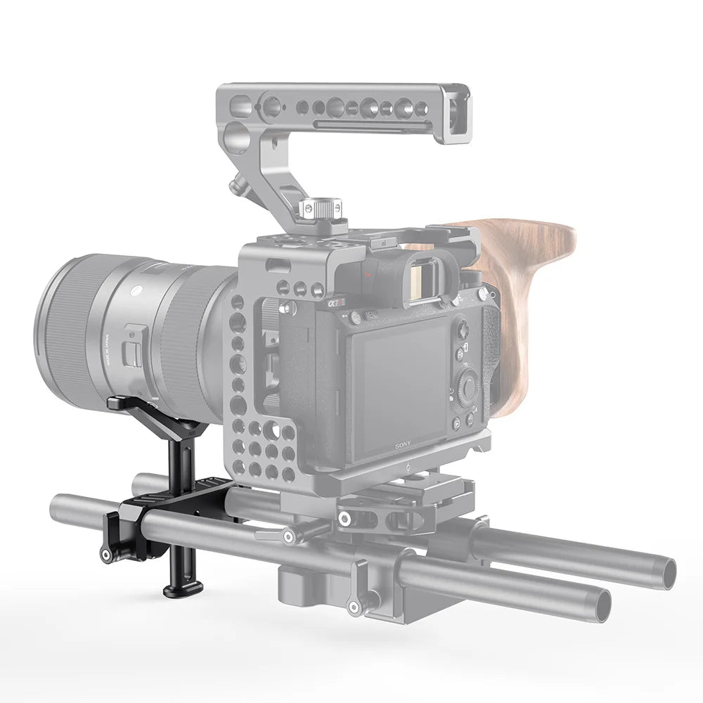 SmallRig DSLR Camera Lens Adapter Adjustable 15mm LWS Universal Lens Support for Long Lens Support Camera Rig 2681