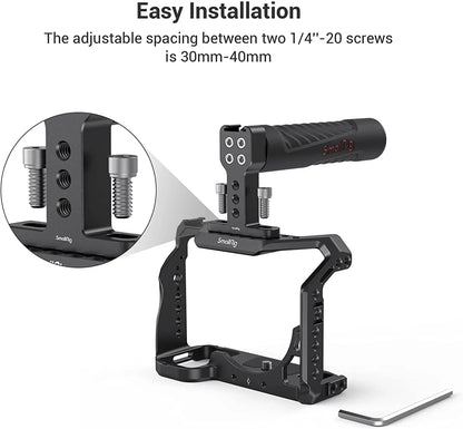 SmallRig Rubber Top Handle Grip with Top Cold Shoe Base for DSLR Camera Cage Video Camcorder Action Stabilizing Universal 1446C