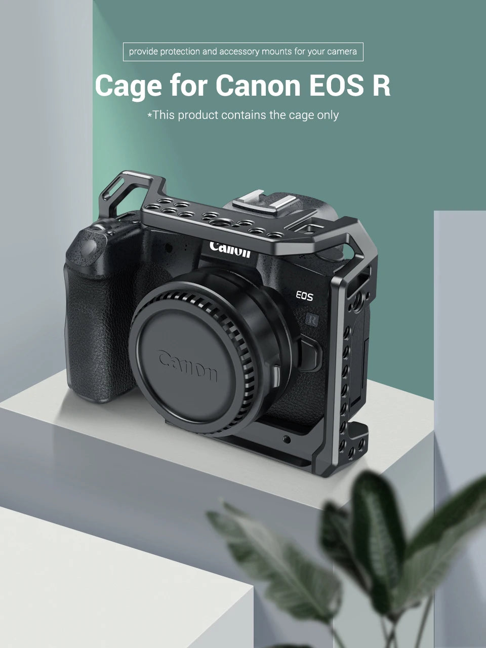 SmallRig Camera Cage for Canon EOS R with Cold Shoe Mount Thread Holes for Magic Arm Microphone Attach 2803