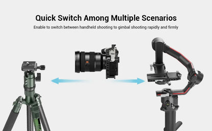 SmallRig Camera Cage with silicone Side Handle grip rig for Sony A7C 3212