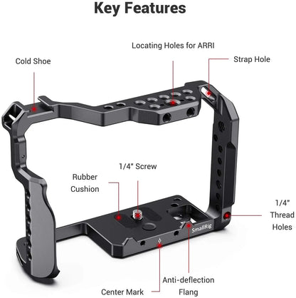 SmallRig Camera Cage for Panasonic GH5 & GH5S W/ Cold Shoe