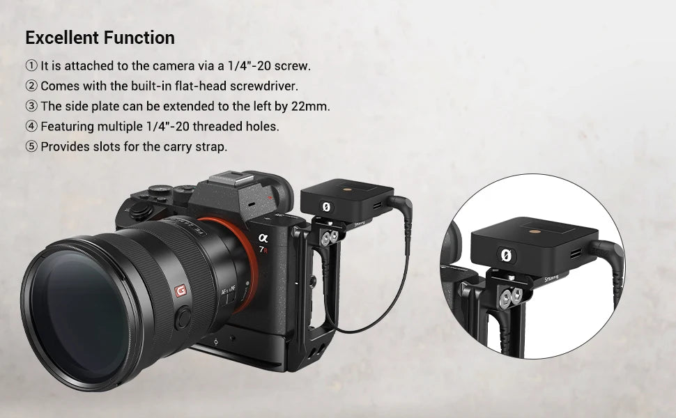 SmallRig A73 L Plate for Sony A7M3 A7R3 L-Bracket for Sony A7III / A7RIII / A9 Feature With Quick Release Arca Style Plate 2122