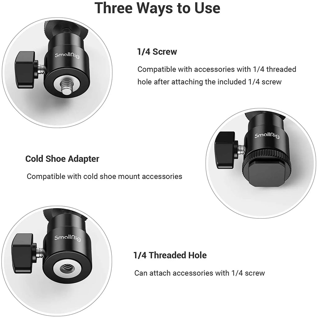 SmallRig LCD Monitor Shoe Adapter with 1/4" Screw