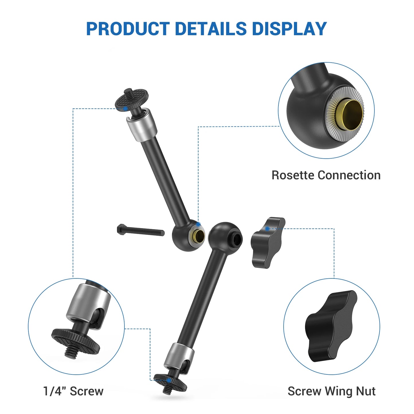 SmallRig 9.5 inches Articulating Arm Adjustable Friction Magic Arm