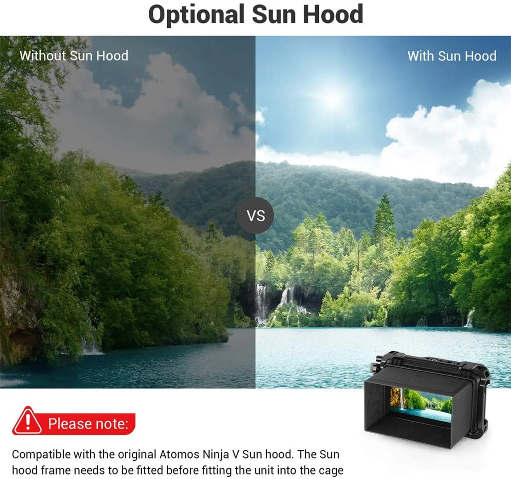 SmallRig Director's Monitor Cage for Atomos for Ninja V Feature with NATO rails on the top and bottom 2209