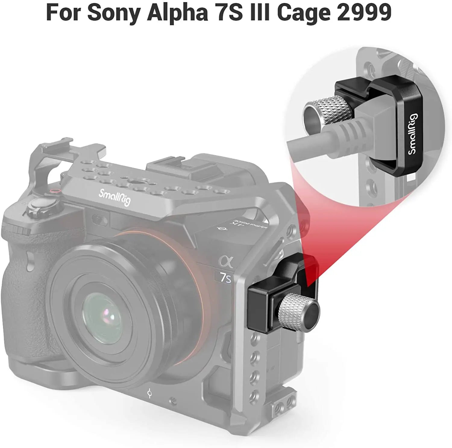 SmallRig Cable Clamp for Sony A7S III Camera Cage 2999 DIY Accessories 3000