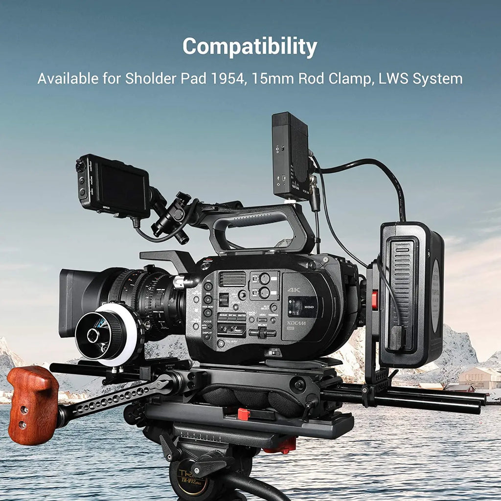 SmallRig Black Aluminum Alloy 15mm Rod M12-20cm 8inch Long (2 Pack)- 1051