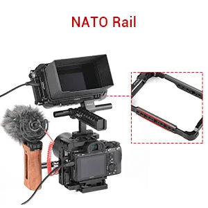 SmallRig Director's Monitor Cage for Atomos for Ninja V Feature with NATO rails on the top and bottom 2209