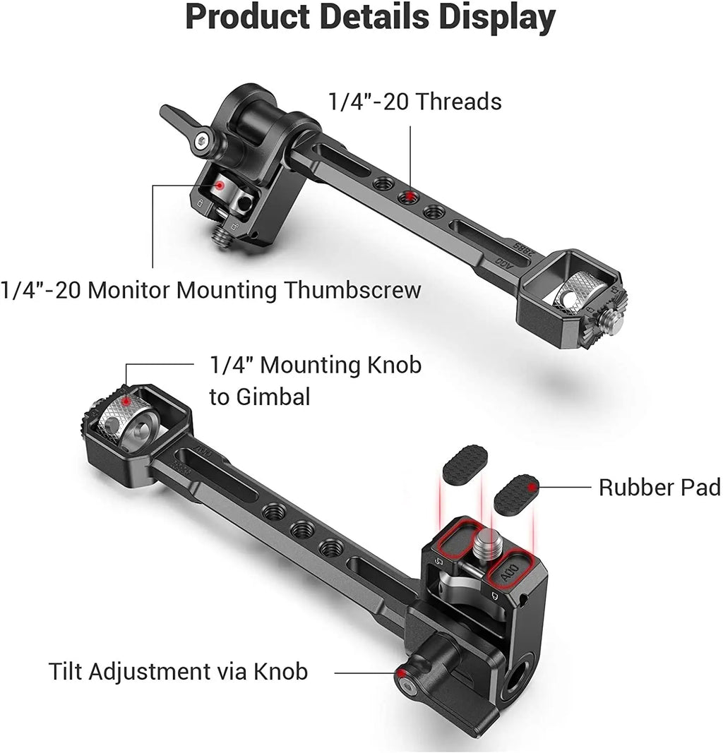SmallRig Adjustable Monitor Mount for Selected DJI &amp; Zhiyun &amp; Moza Handheld Gimbal Stabilizers