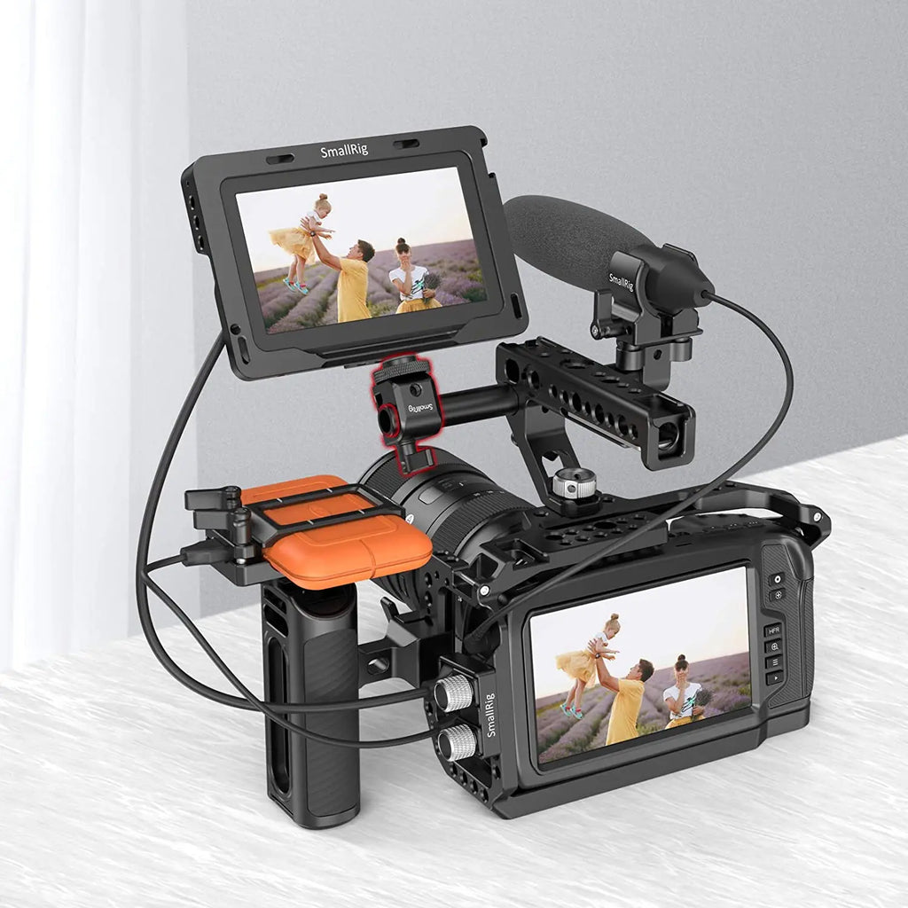 SMALLRIG 15mm Rod Clamp Rail Connector Rail Block with 1/4" Thread Hole to Attach Camera Microphones/Sound Recorders- 860