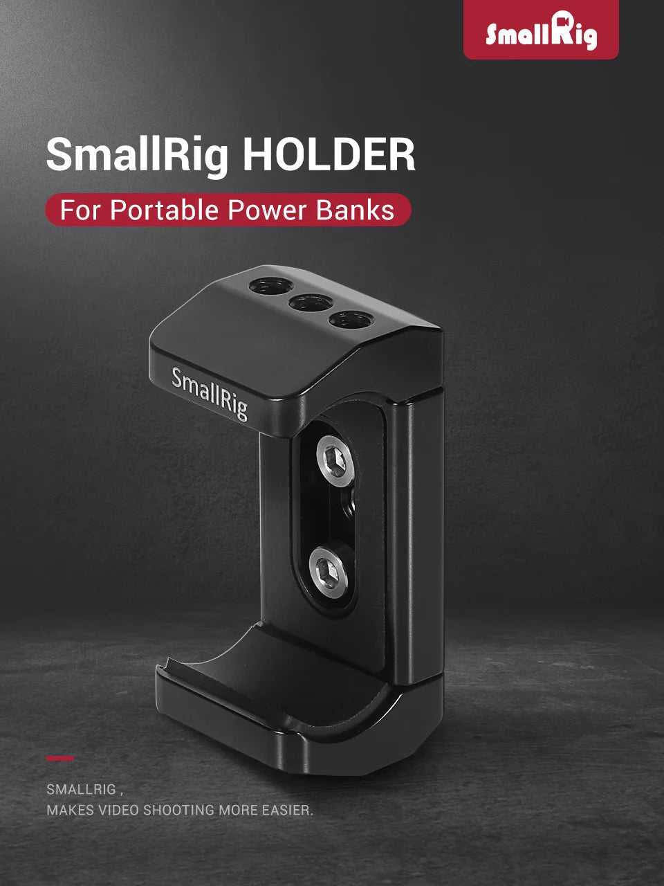 SmallRig Camera Bracket Power Bank Clamp Holder fr Portable Power Banks for Power bank with width ranging from 51mm to 87mm 2336
