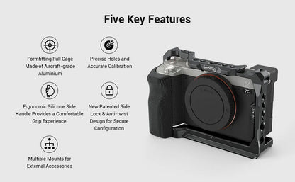 SmallRig Camera Cage with silicone Side Handle grip rig for Sony Alpha a7c A7C Camera Accessories 3212