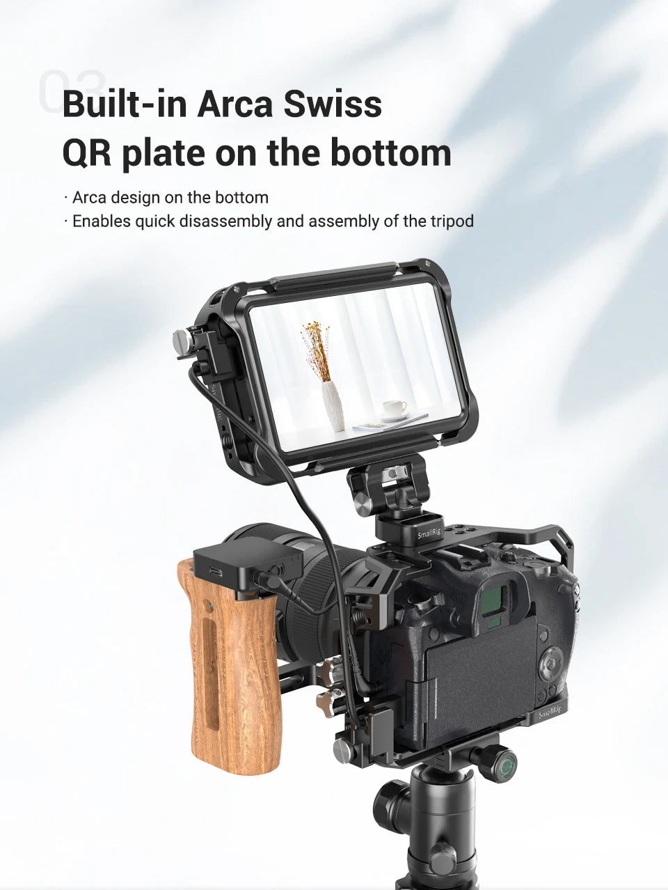 SmallRig Camera Cage for Canon EOS R with Cold Shoe Mount Thread Holes for Magic Arm Microphone Attach 2803