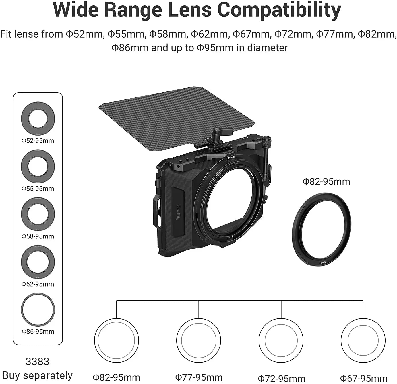 SmallRig Professional Mini Accessory Kit Include Mini Matte Box And Mini Follow Focu