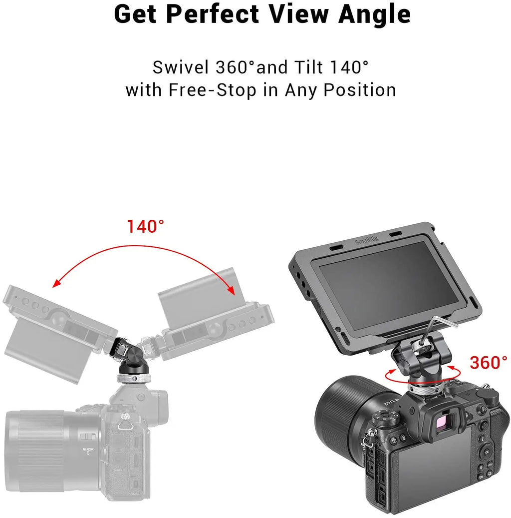 SmallRig Swivel and Tilt Monitor Mount with Cold Shoe BSE2346