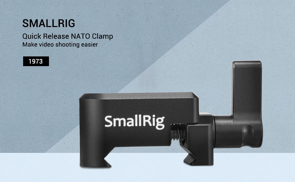 SmallRig Quick Release Clamp NATO Standard Clamp with 1/4"-20 and 3/8"-16 Mounting Holes for DIY Magic Arm Rig  - 1973