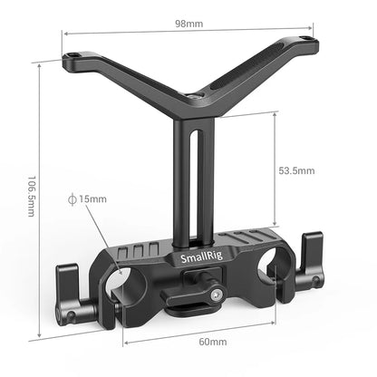 SmallRig DSLR Camera Lens Adapter Adjustable 15mm LWS Universal Lens Support for Long Lens Support Camera Rig 2681