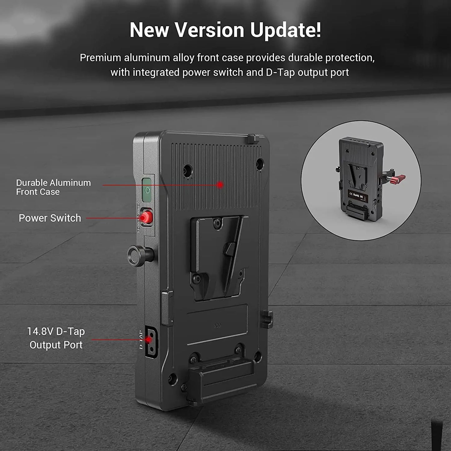SmallRig V Mount Battery Adapter Plate with Crab-Shaped/Crab-Shaped /Adjustable Arm Clamp 3202/3203/3204