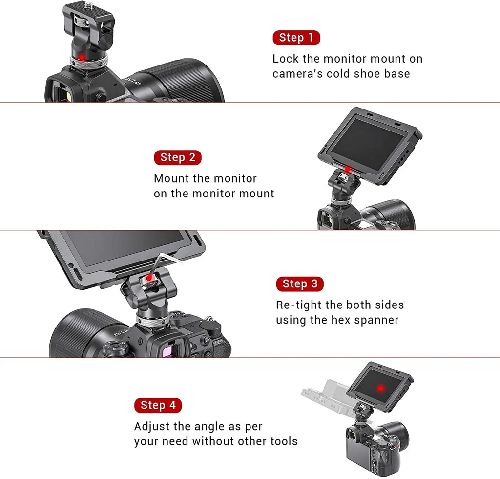 SmallRig Swivel and Tilt Monitor Mount with Cold Shoe BSE2346