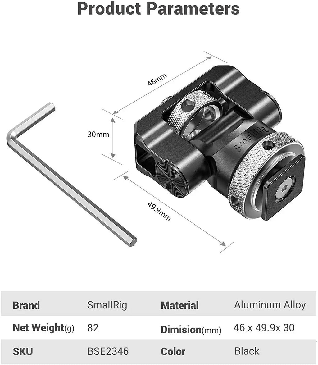 SmallRig Swivel and Tilt Monitor Mount with Cold Shoe BSE2346
