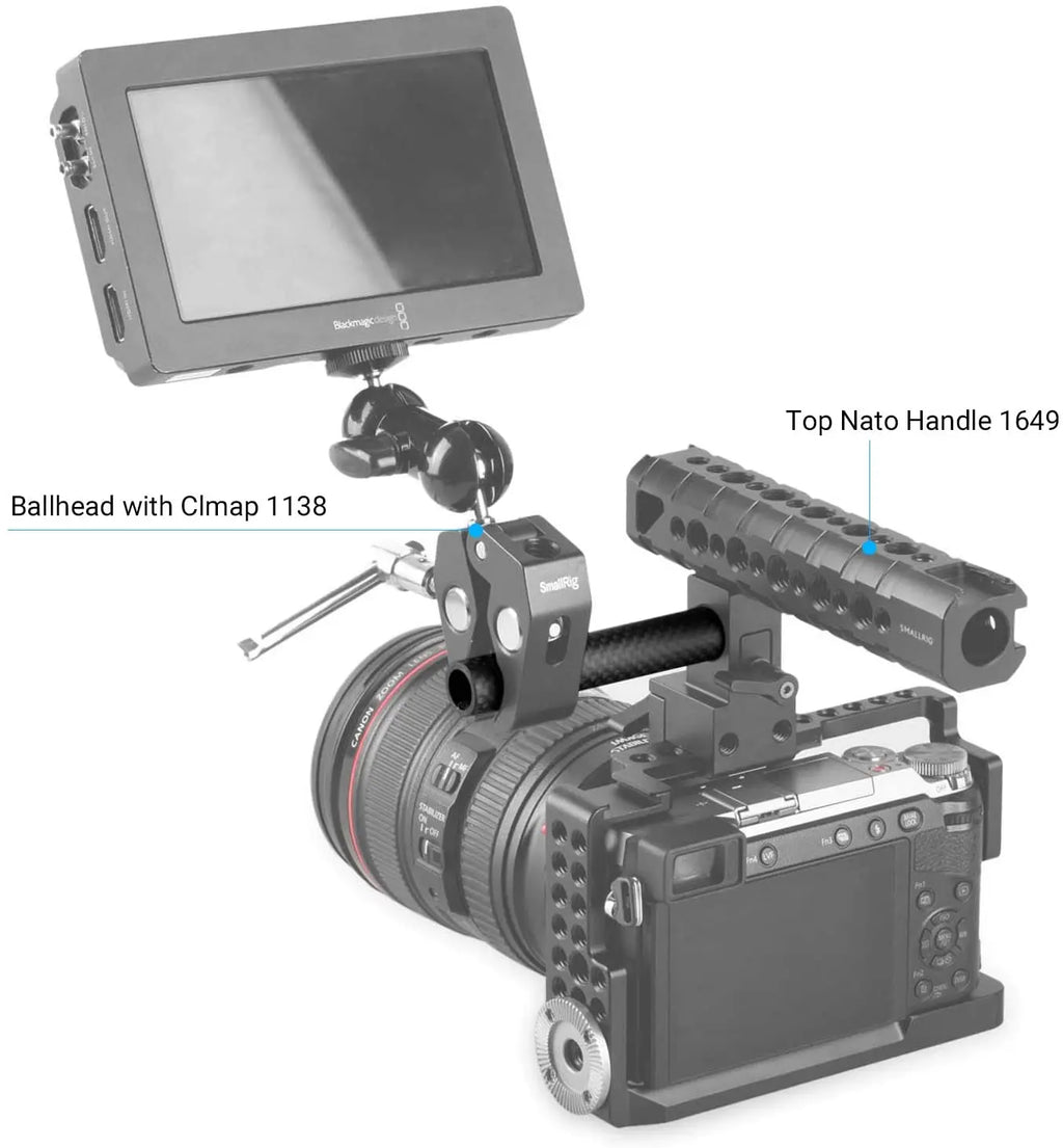 SmallRig 15mm Carbon Fiber Rod 4 inch Long for 15mm Rod Light Weight Support System DSLR Camera Rig - 1871 (2PCS Pack)